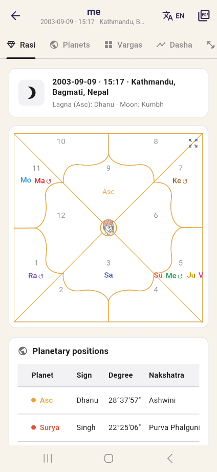 AstroBaje vedic screenshot
